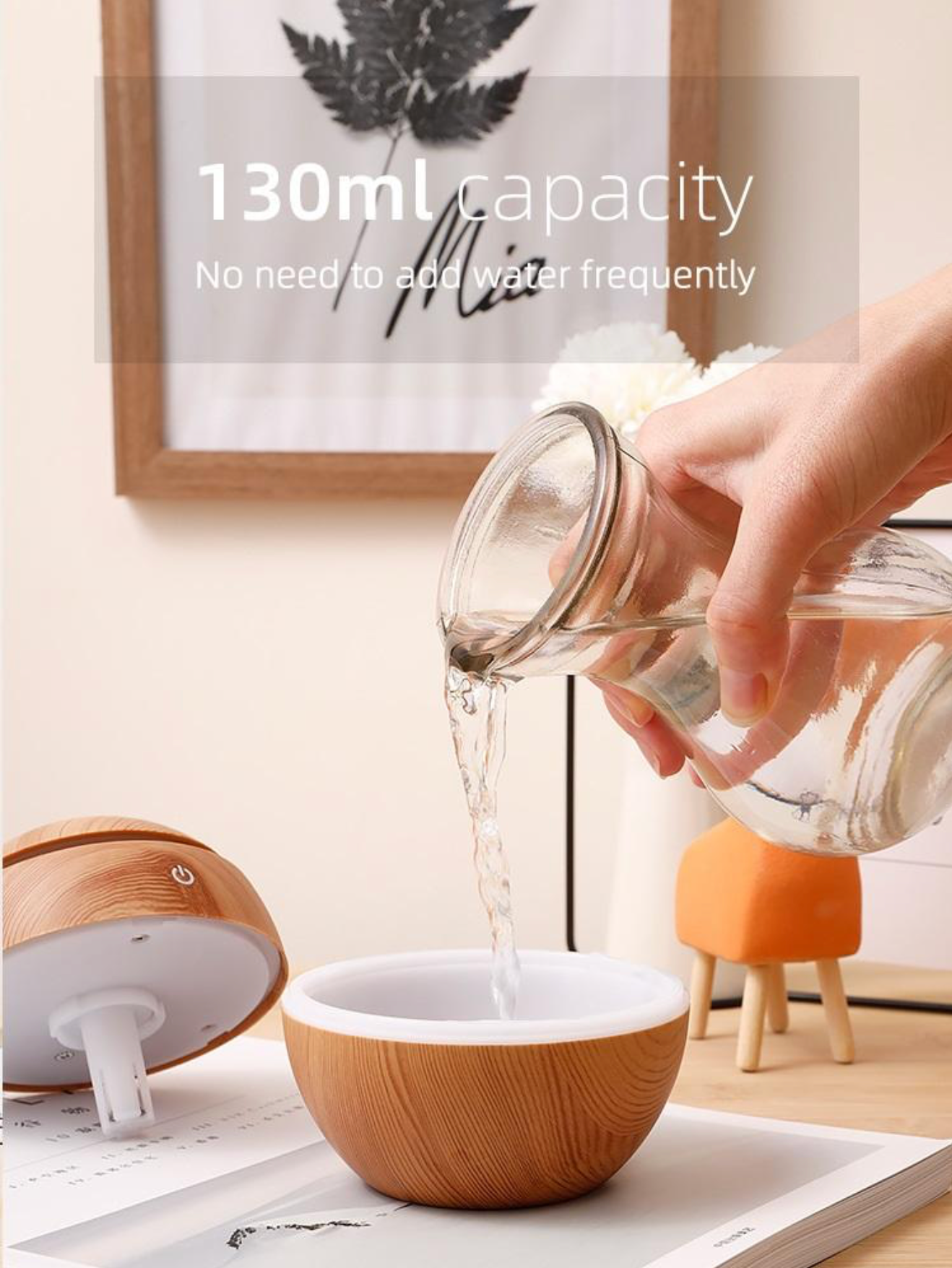 Mushroon Shape Humidifier, Essential Oil Aroma Diffuser With Multi-colour LED