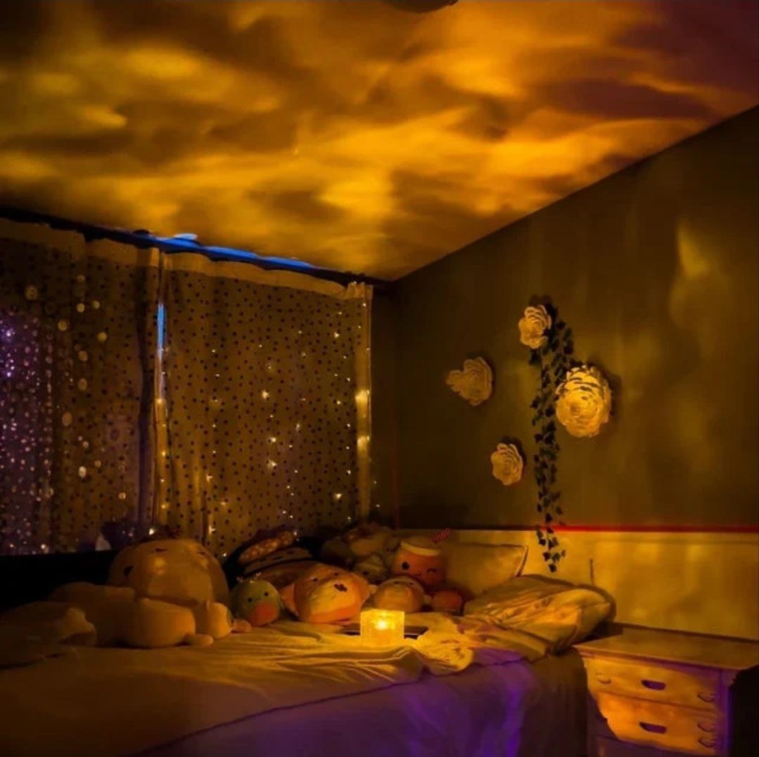 Crystal Cube Decorative Night Lamp | Warm Yellow LED Table Lamp for Bedroom & Living Room