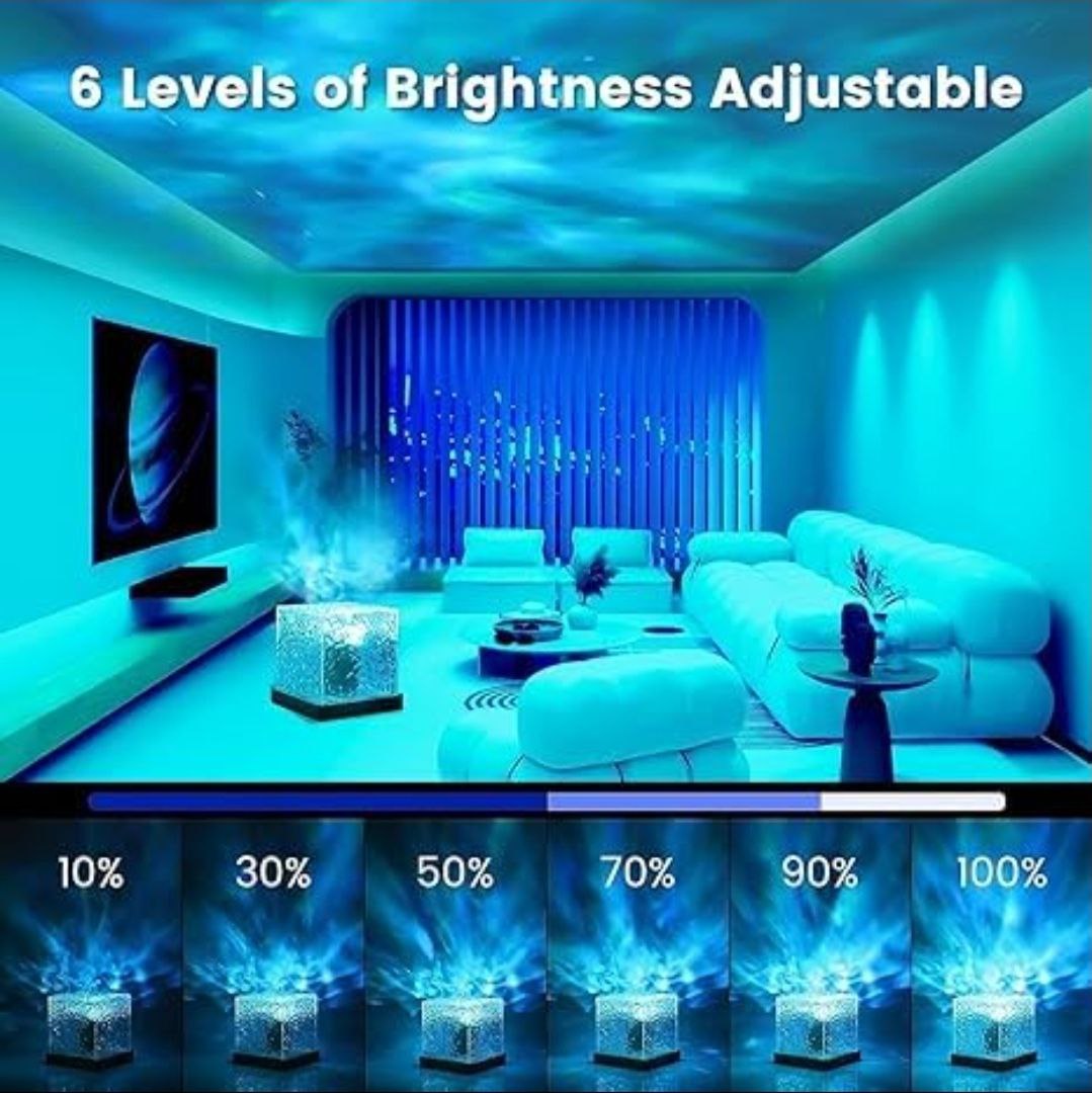 Crystal Cube Decorative Night Lamp | Warm Yellow LED Table Lamp for Bedroom & Living Room