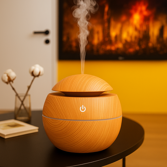 Mushroon Shape Humidifier, Essential Oil Aroma Diffuser With Multi-colour LED